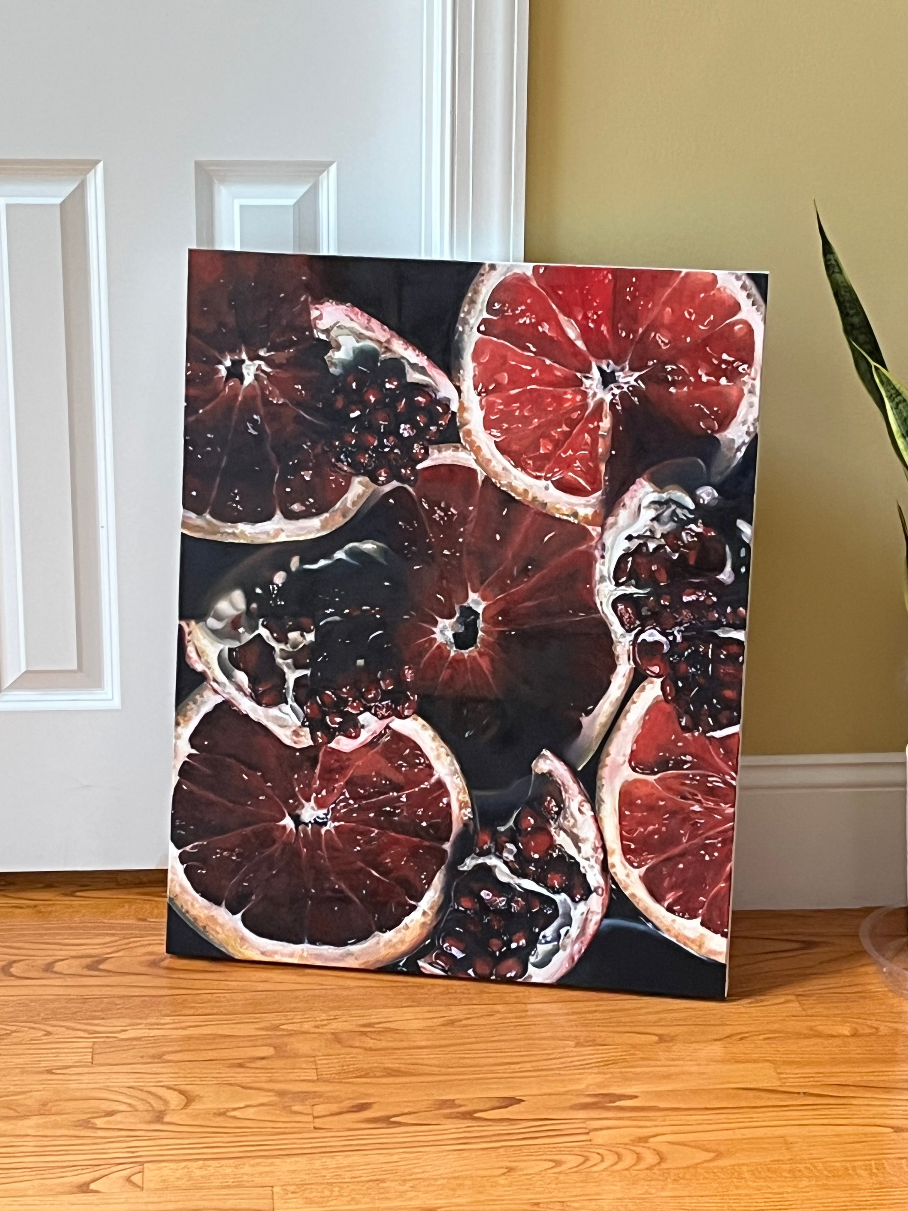 Pomegranate Slices 24x30”