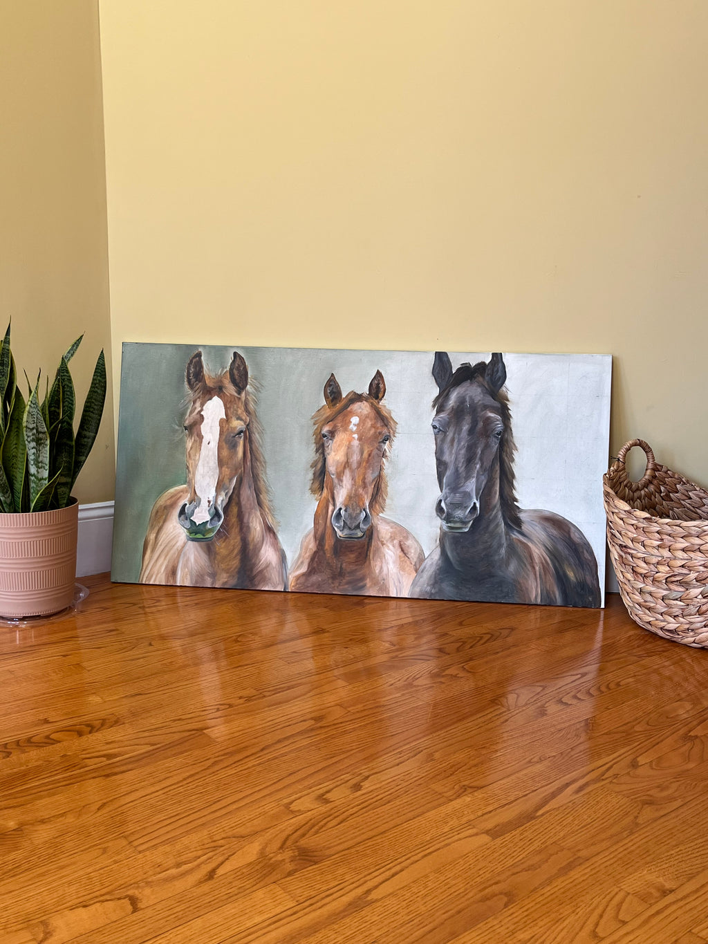 Horse Oil Painting 48x24in