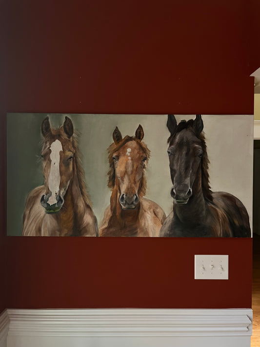 Horse Oil Painting 48x24in
