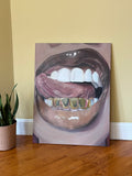 Gold Grill Portrait – Original Oil Painting