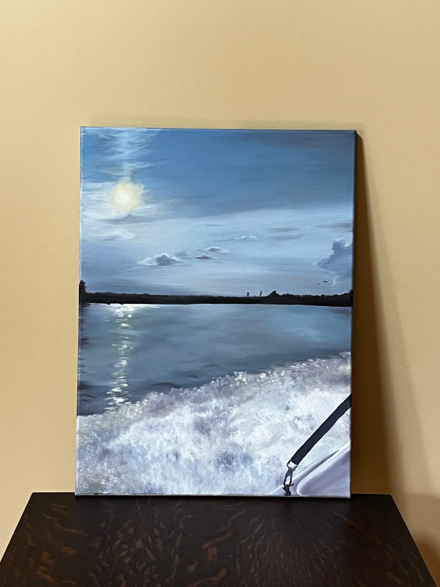 Boat Lake Oil Landscape 24x18 in