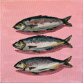 🐟 Three Fish on Pink