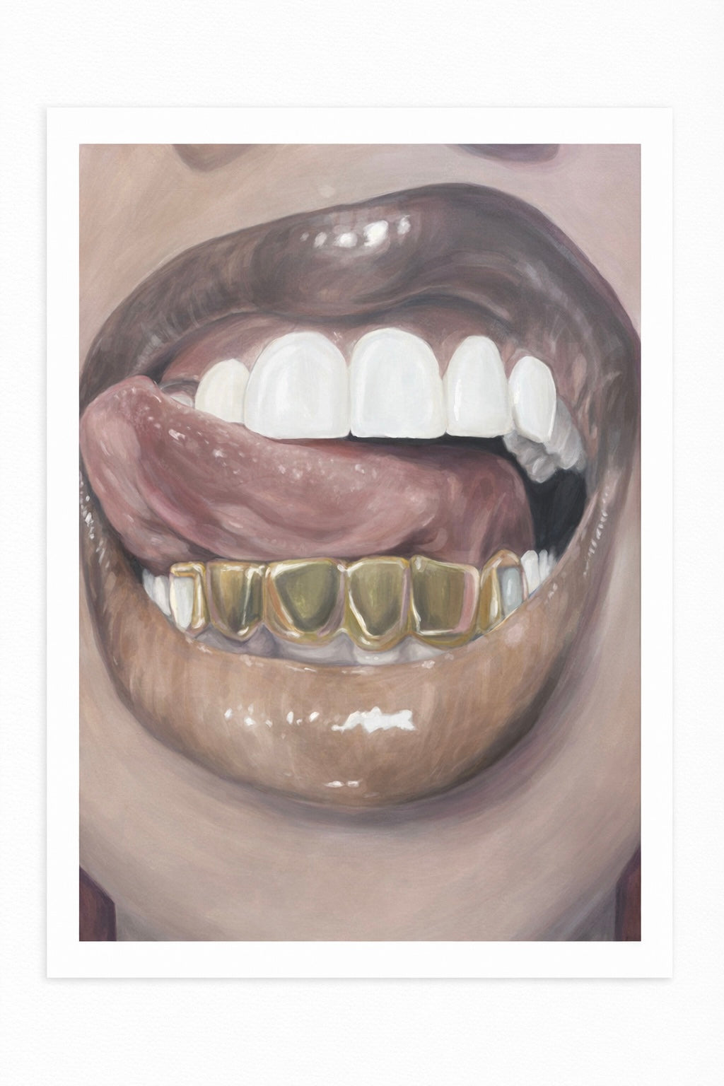 Gold Grill Portrait Print