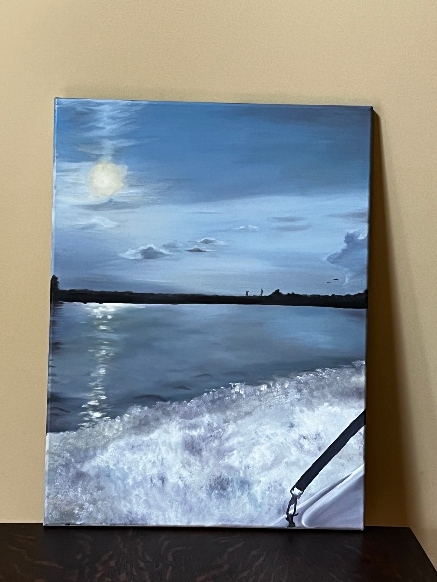 Boat Lake Oil Landscape 24x18 in