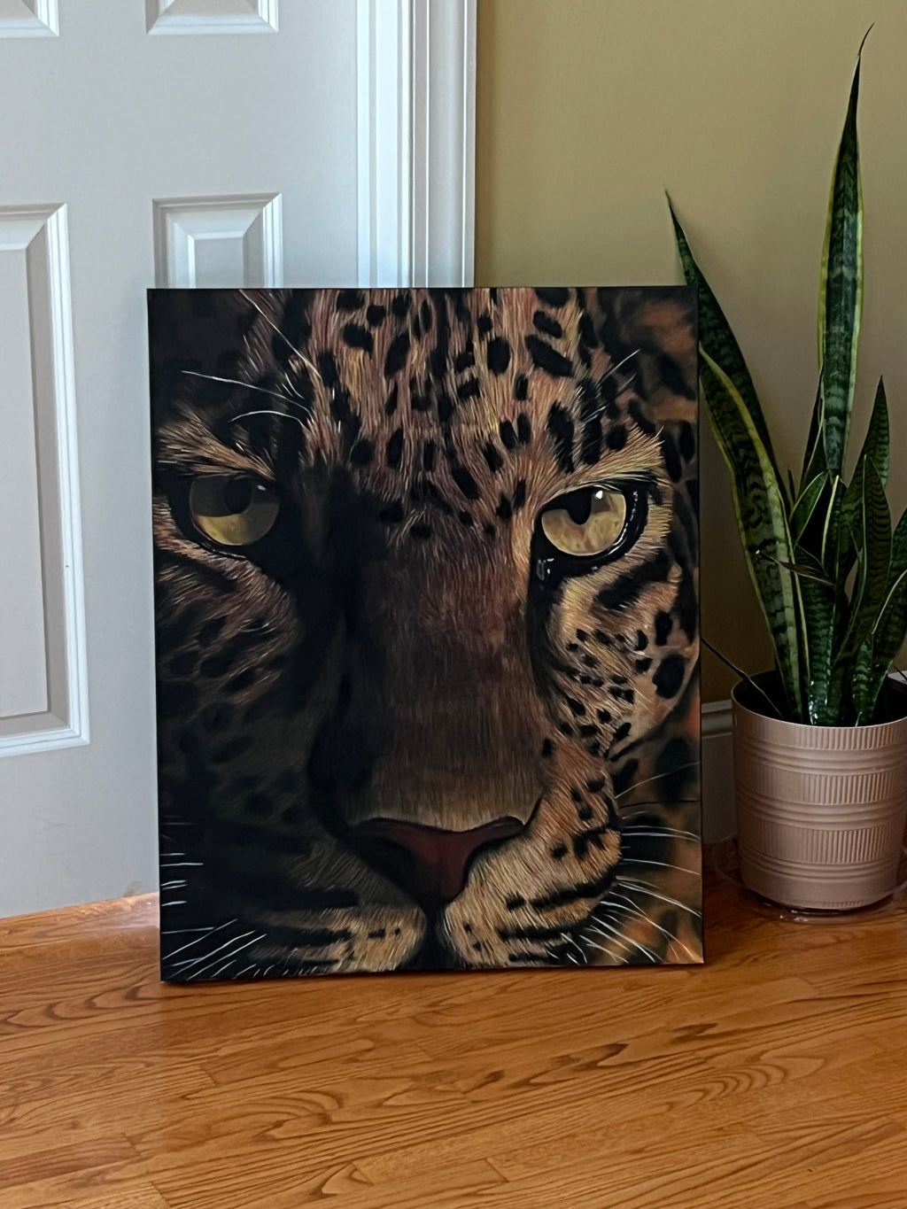 Silent Majesty | Original Leopard Oil Painting | 24x30”