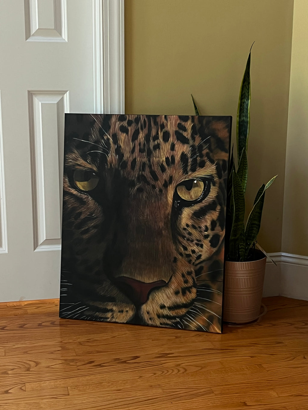 Silent Majesty | Original Leopard Oil Painting | 24x30”