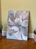 Pink Petal Portrait – Original Oil Painting