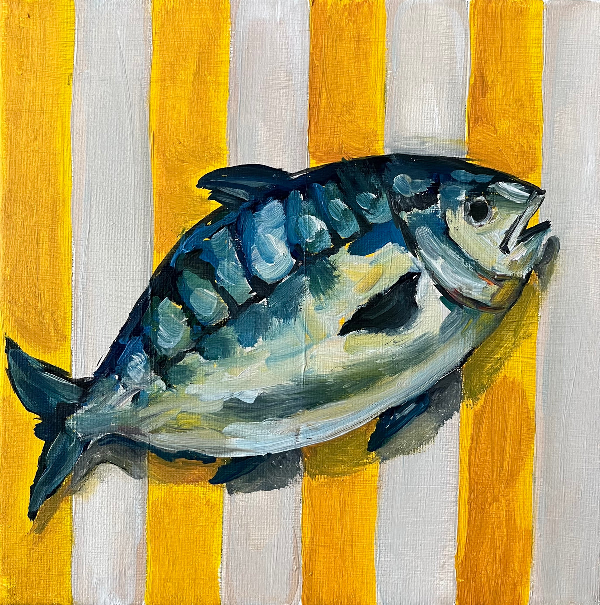 🐟 Fish on Yellow Stripes