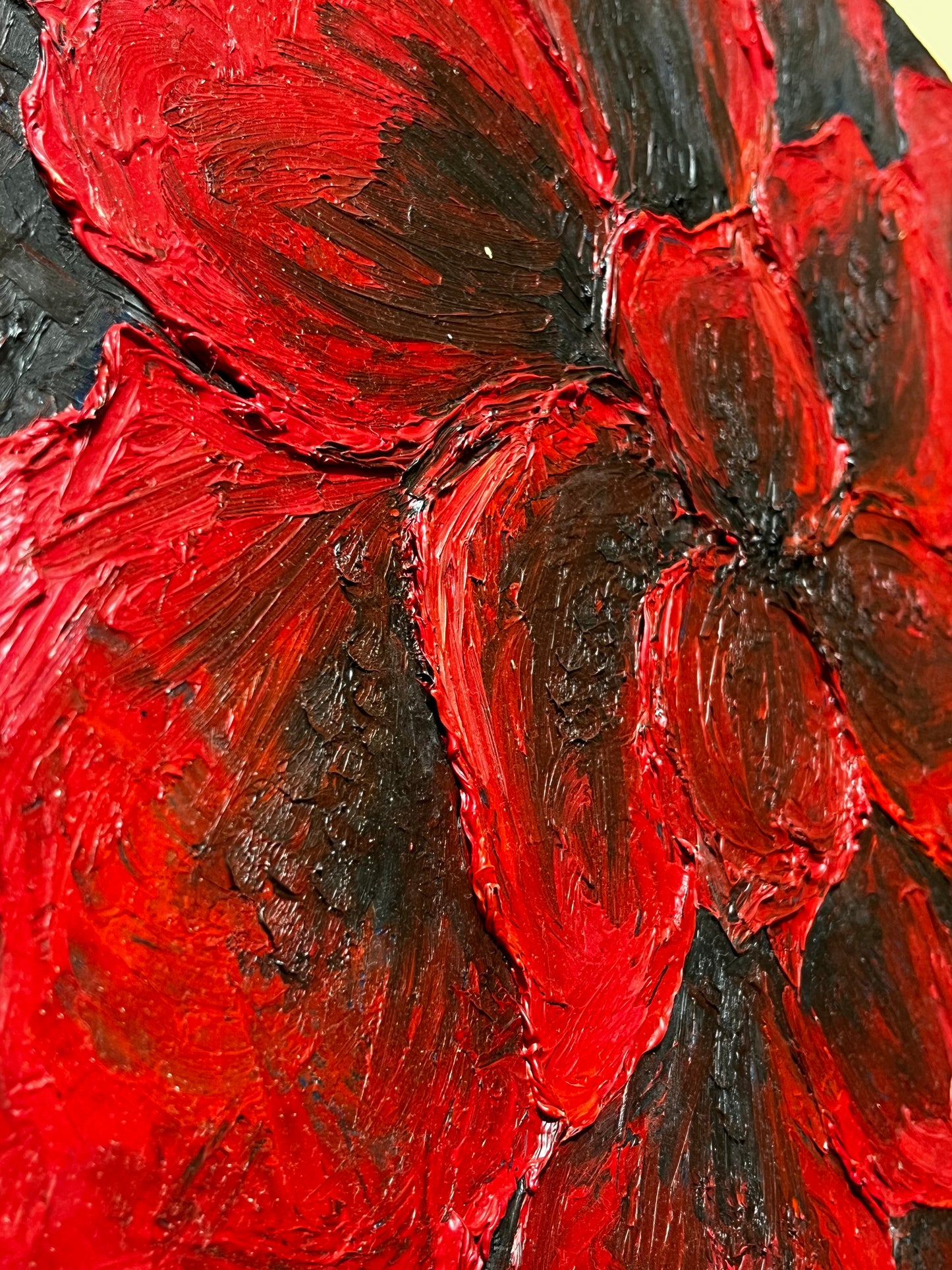 Textured 3D Flower Oil Painting 20x16 in
