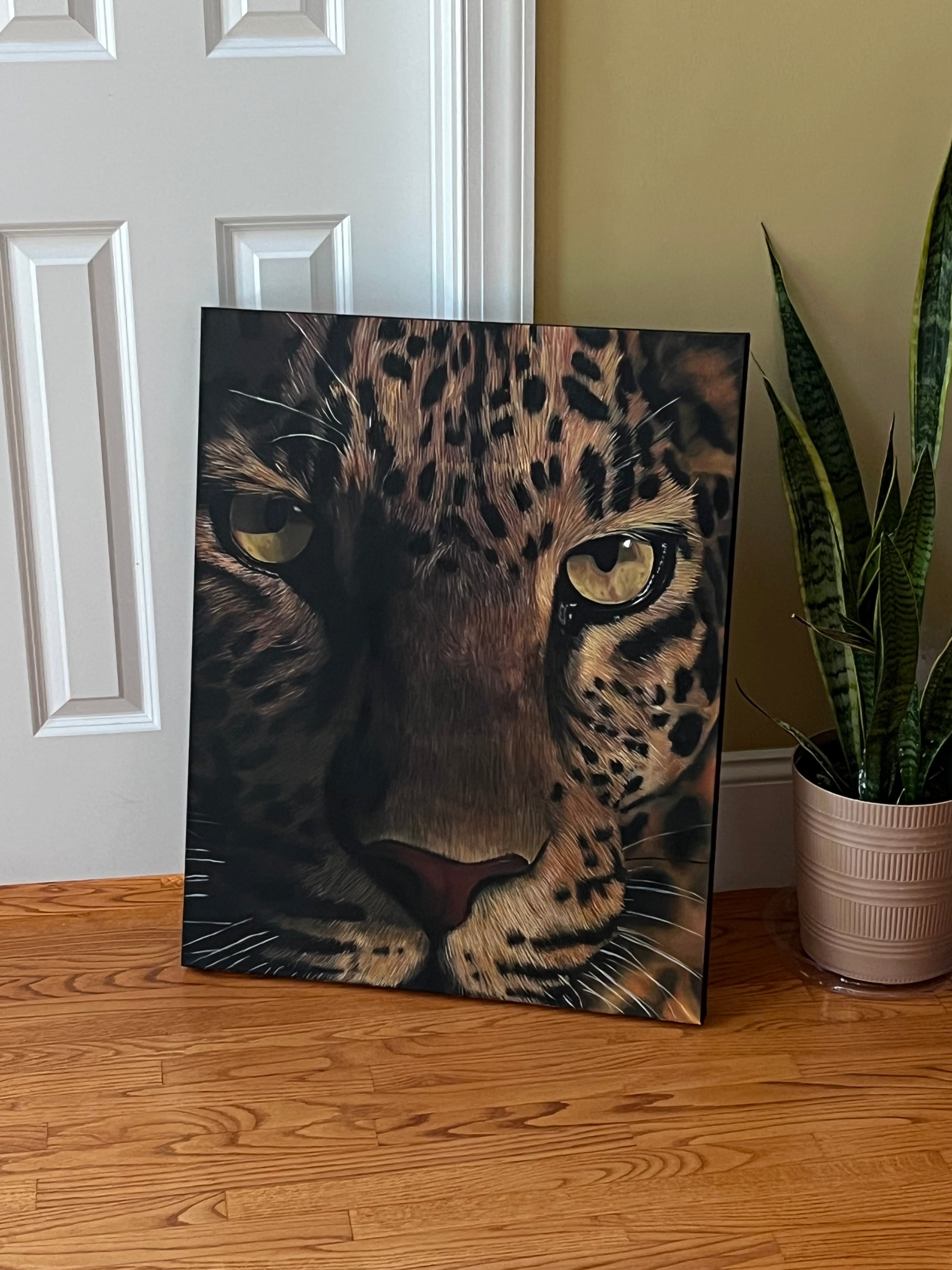 Silent Majesty | Original Leopard Oil Painting | 24x30”