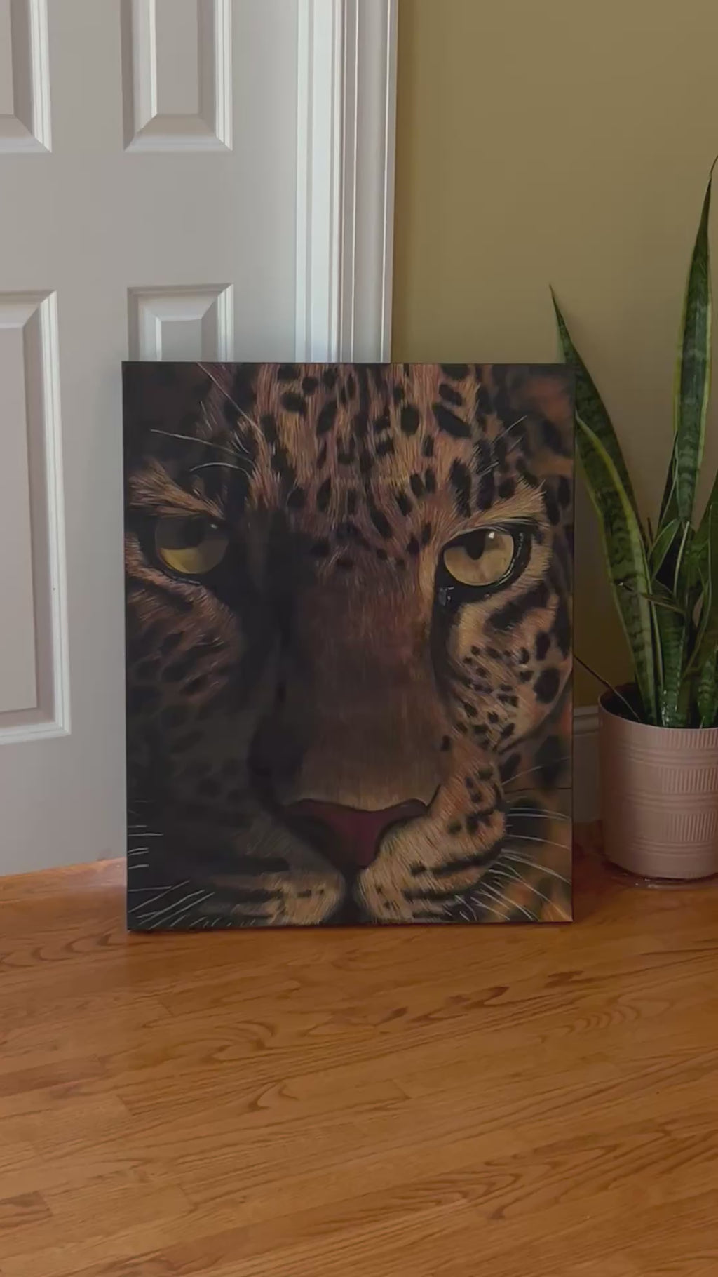 Silent Majesty | Original Leopard Oil Painting | 24x30”