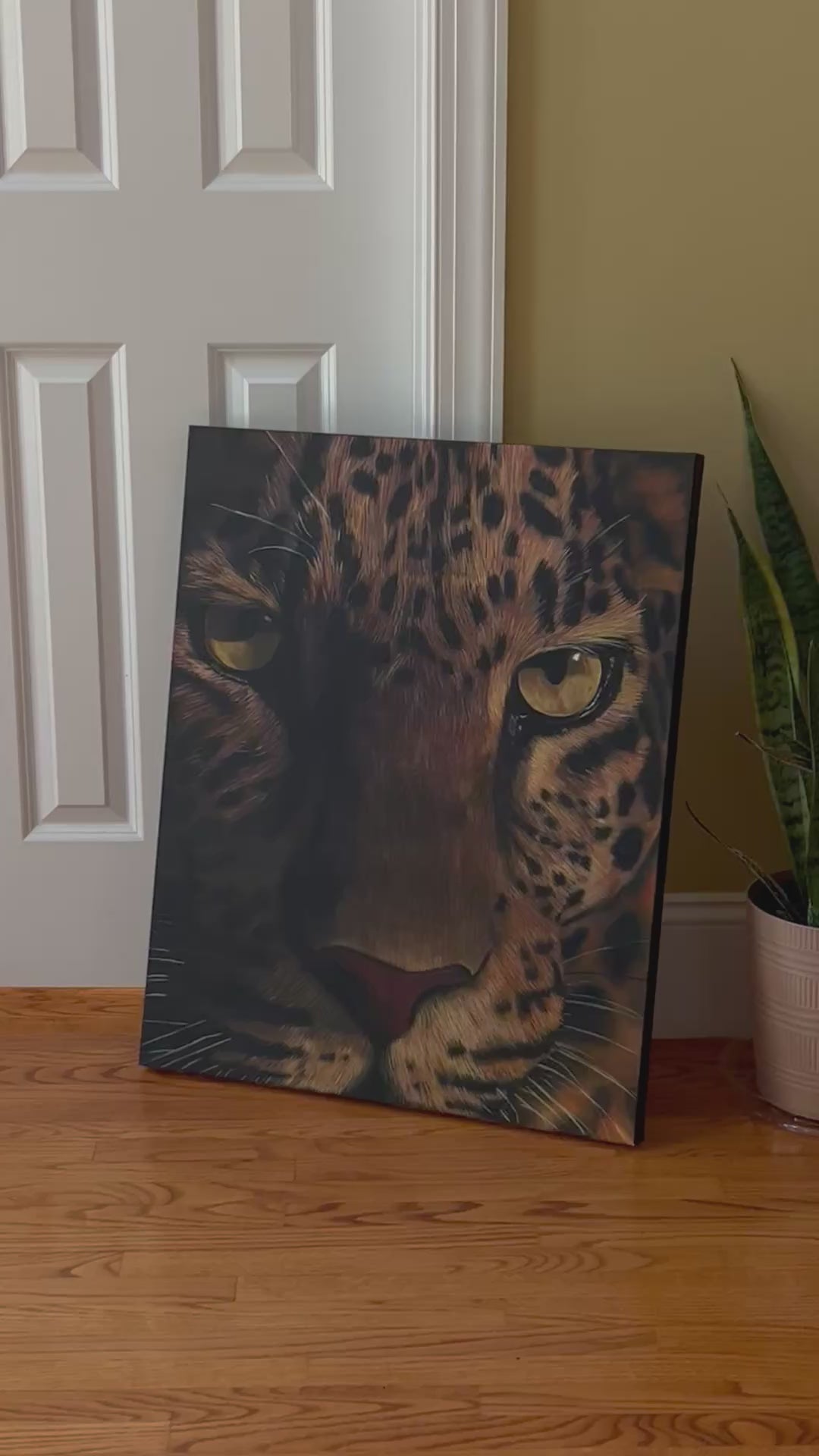 Silent Majesty | Original Leopard Oil Painting | 24x30”